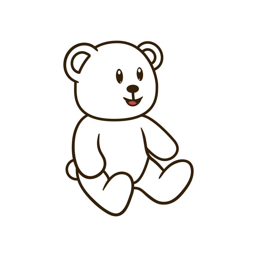 orsacchiotto orso cartone animato vettore illustrazione.