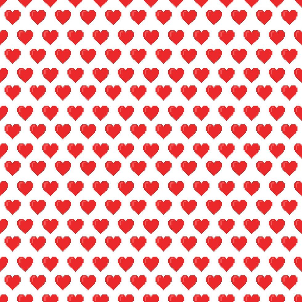 pixel seamless pattern di San Valentino vettore