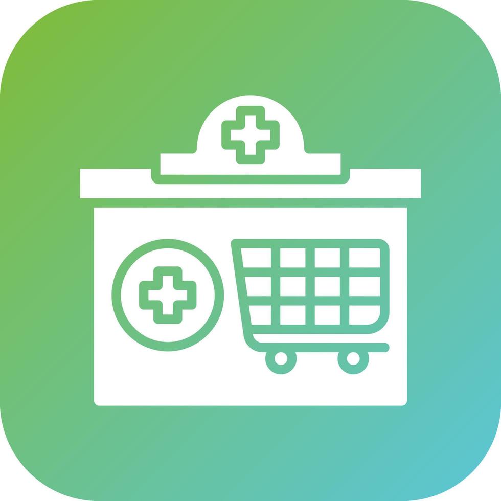 medico e-commerce vettore icona stile