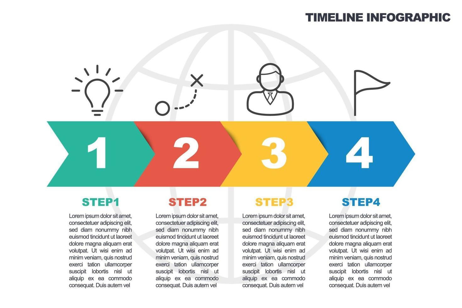 modello di business infografica minima vettore