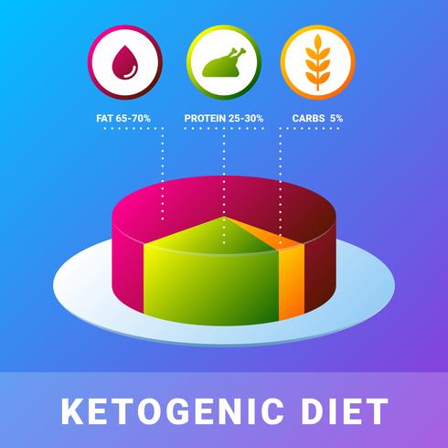 Illustrazione piana di Infographic di dieta di Keto vettore