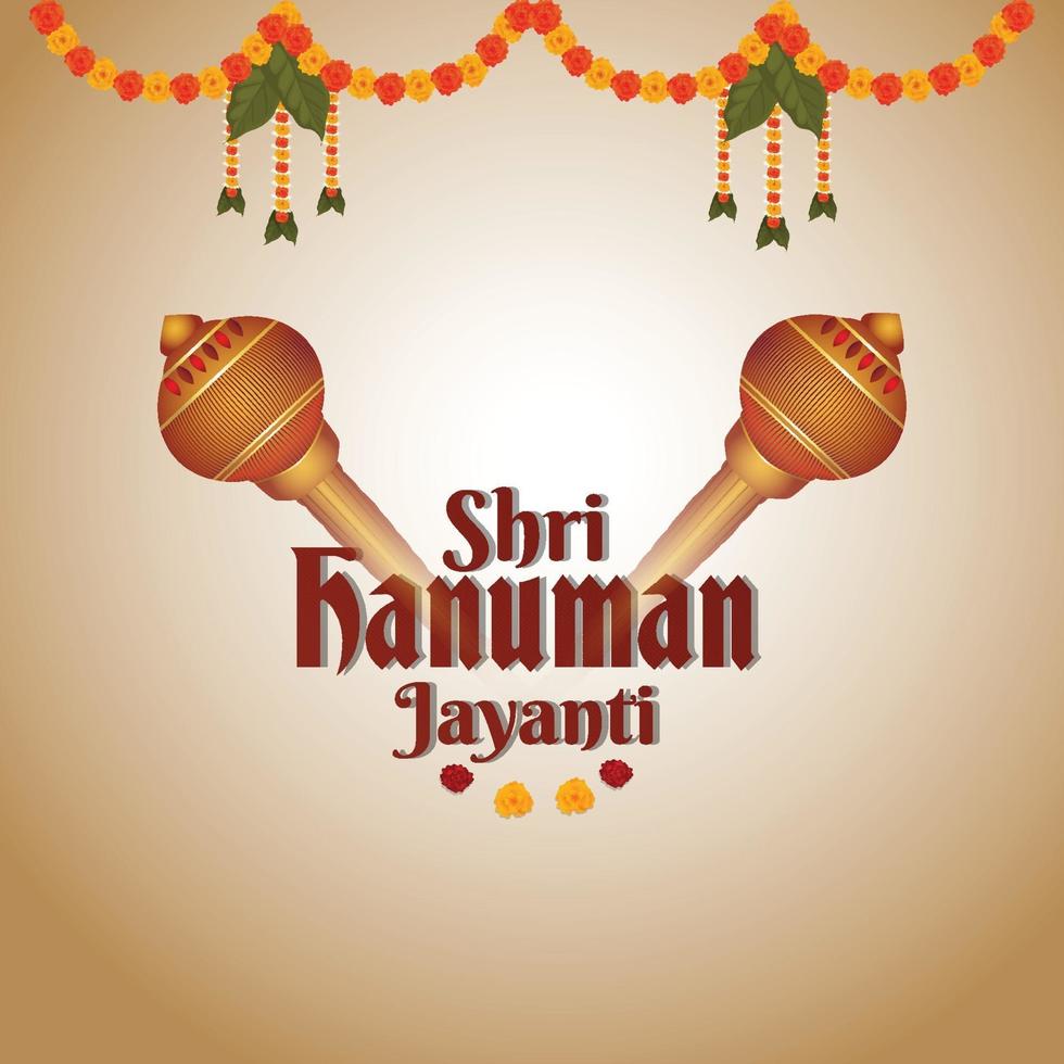 illustrazione vettoriale del festival indiano hanuman jayanti celebrazione biglietto di auguri