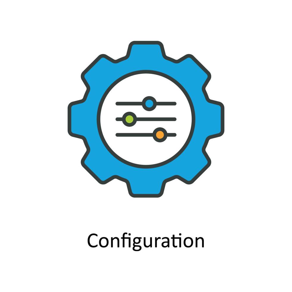 48.epsconfiguration vettore riempire schema icone. semplice azione illustrazione azione