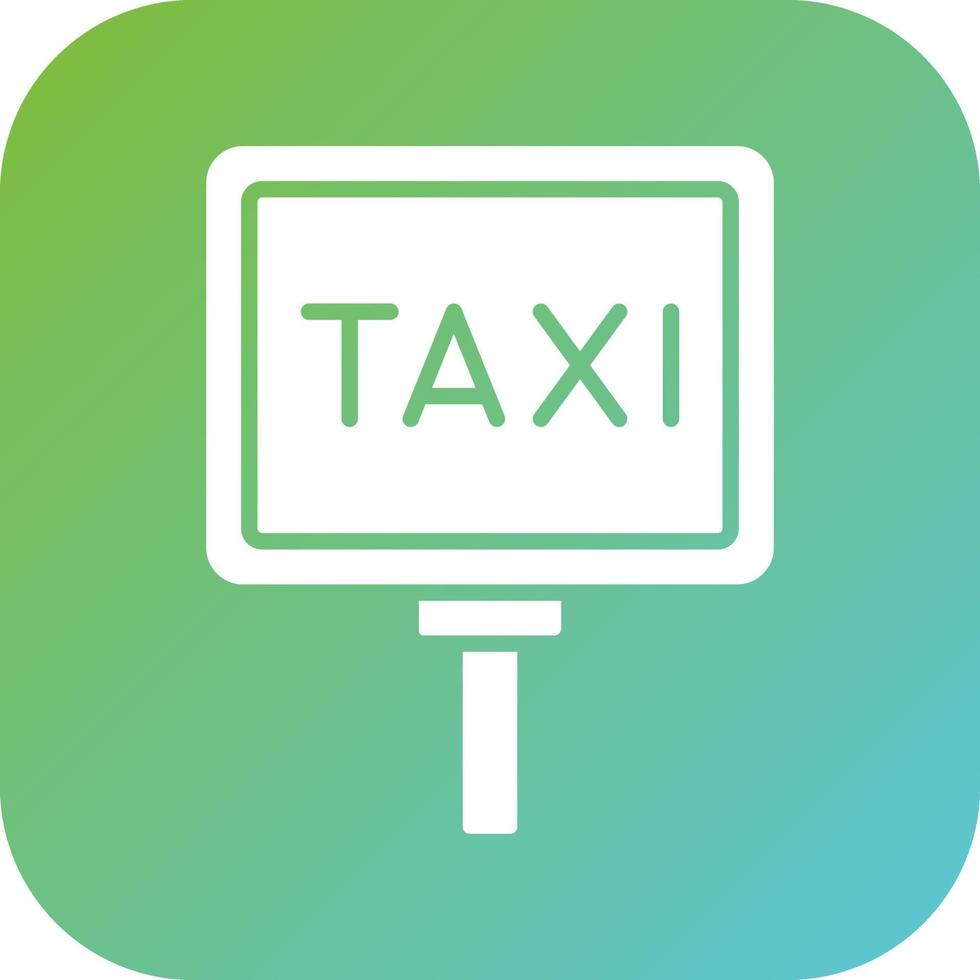 Taxi segnale vettore icona stile