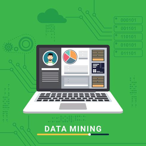 Illustrazione di data mining vettore