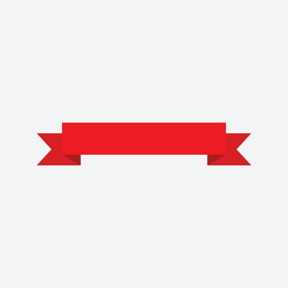 eps10 vettore rosso nastro bandiera logo icona modello isolato su grigio sfondo