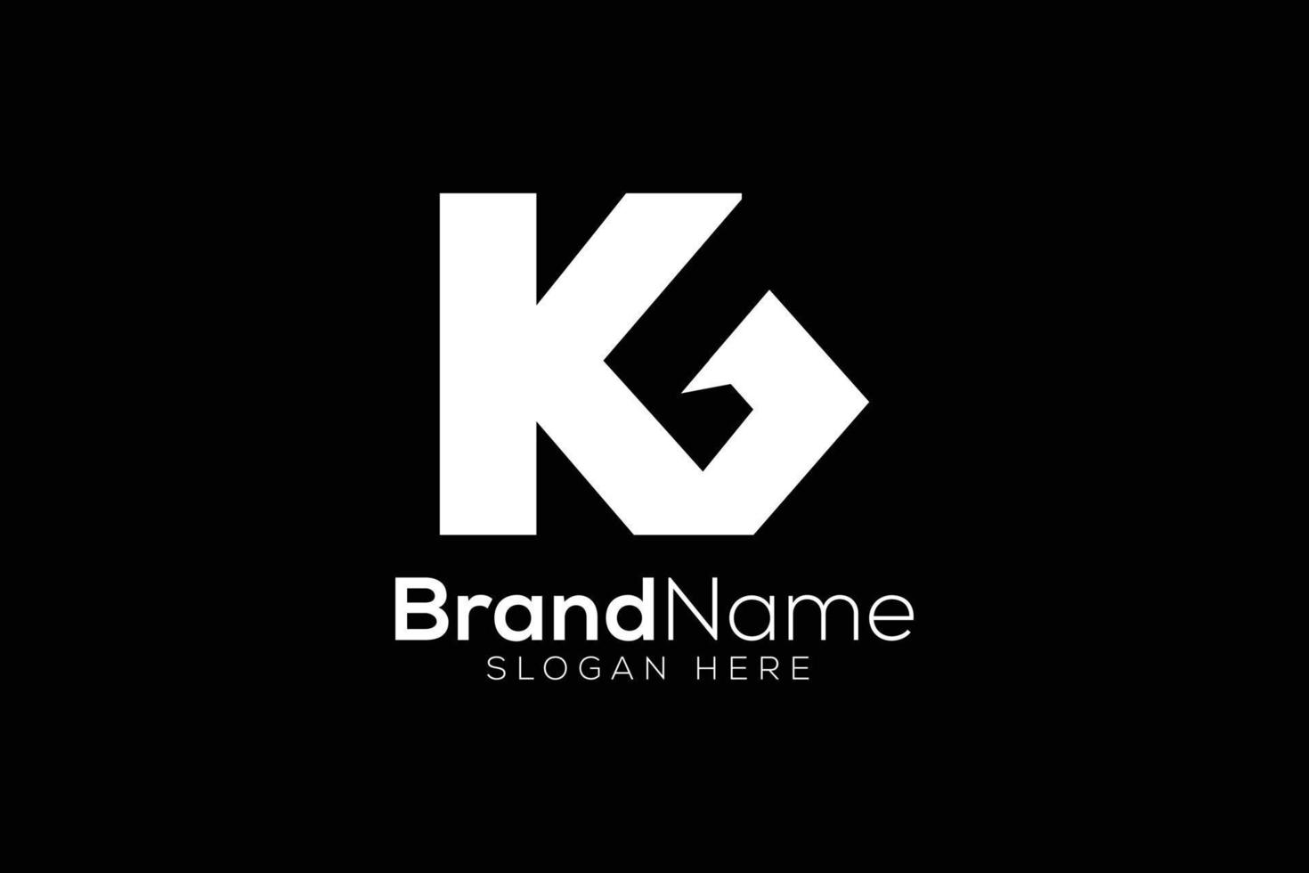 lettera K g monogramma logo design modello vettore