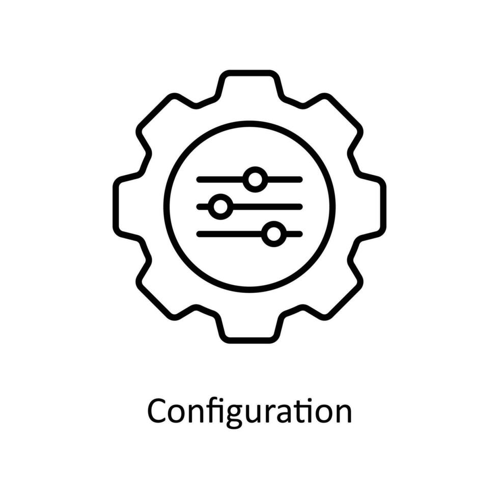 configurazione vettore schema icone. semplice azione illustrazione azione