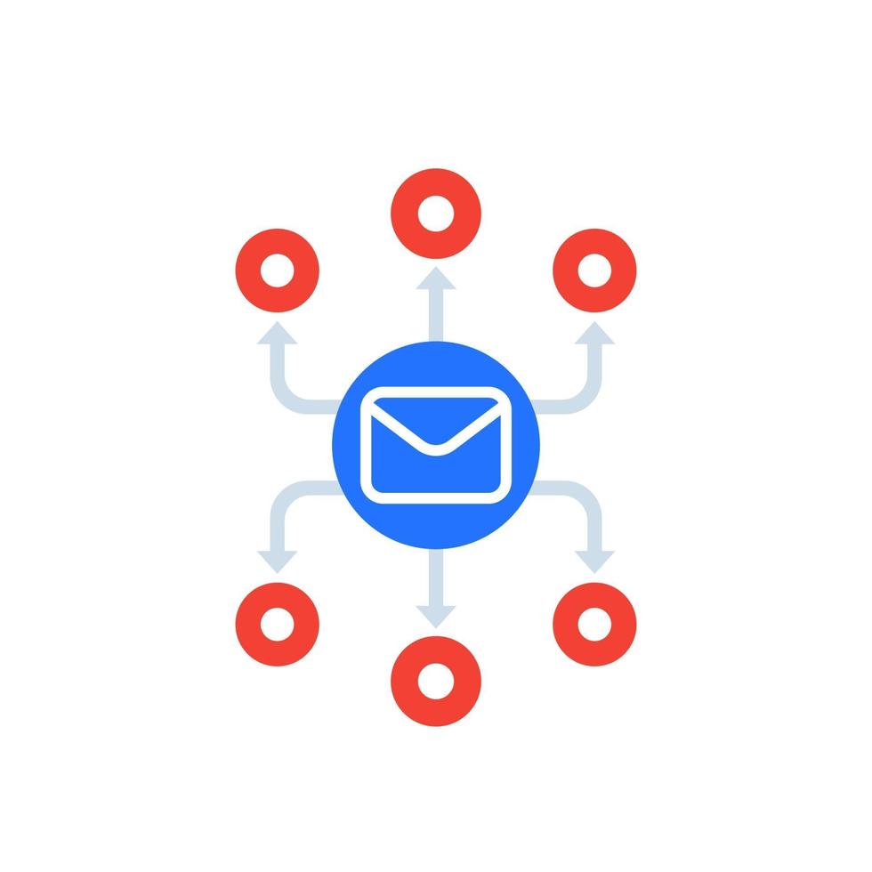 email marketing, icona del vettore su bianco