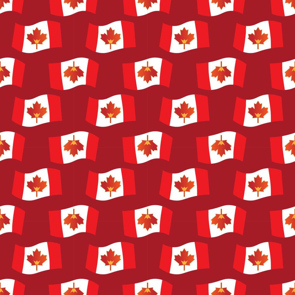 Vittoria giorno. il nazionale bandiera di Canada, senza soluzione di continuità modello vettore