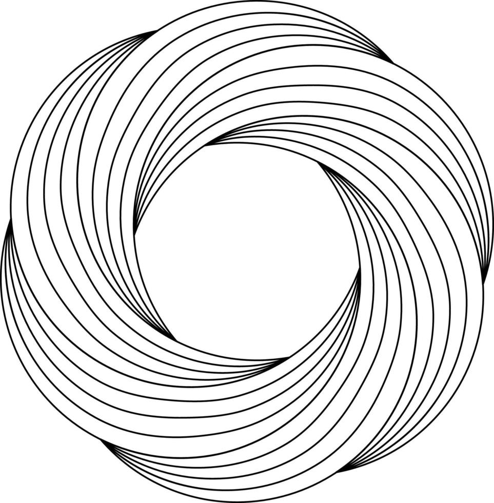 circolare turbine fiore modello vorticoso più fine Linee squillare modello vettore