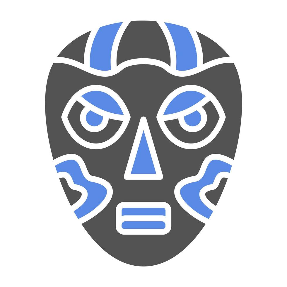 africano maschera vettore icona stile