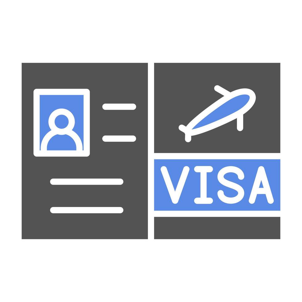 viaggio Visa vettore icona stile