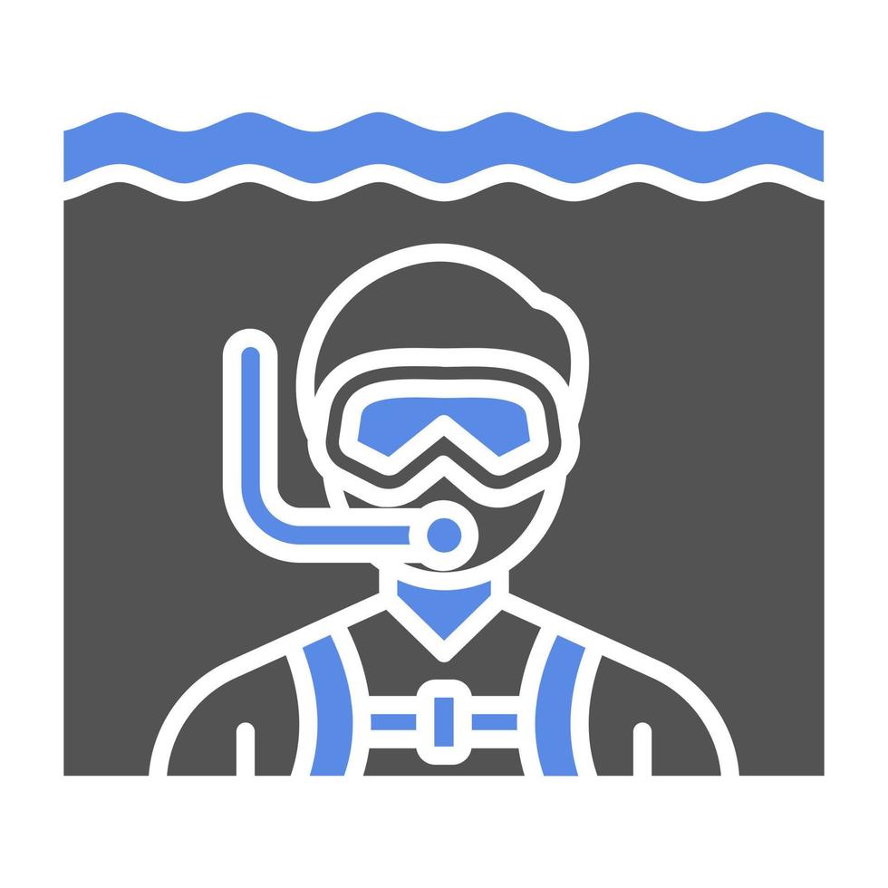 Aperto acqua immersione vettore icona stile