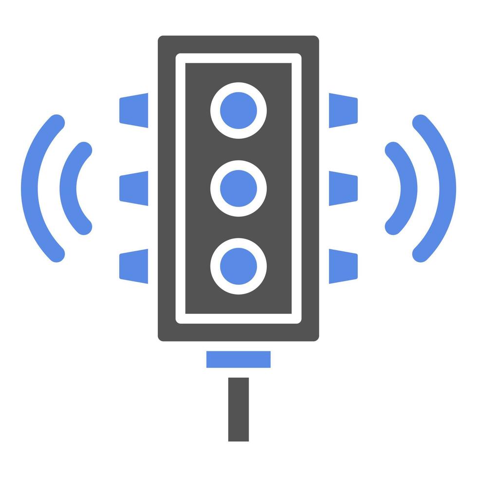 inteligente traffico leggero vettore icona stile