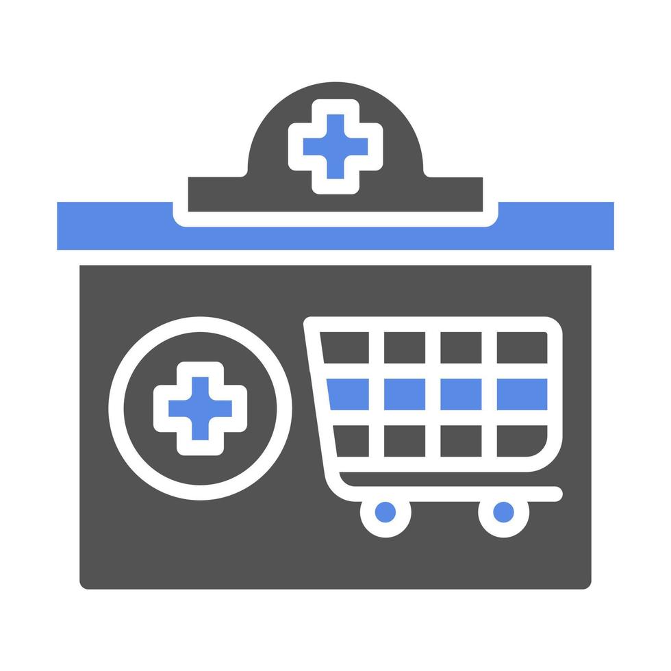 medico e-commerce vettore icona stile