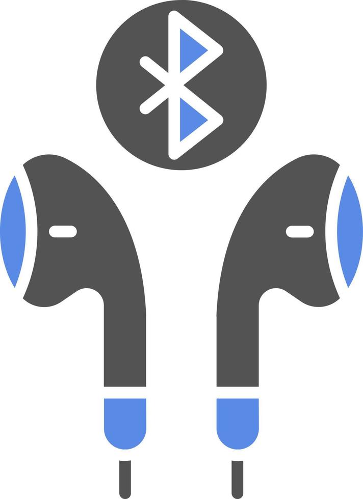 Bluetooth cuffie vettore icona stile