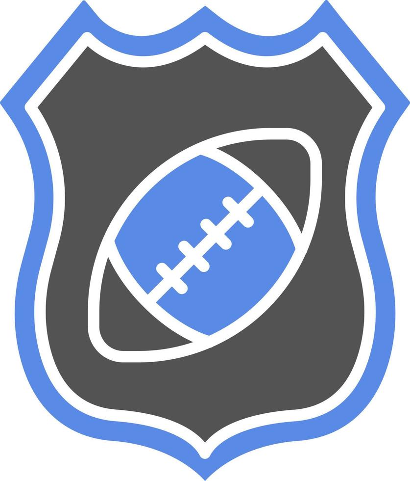 Rugby distintivo vettore icona stile