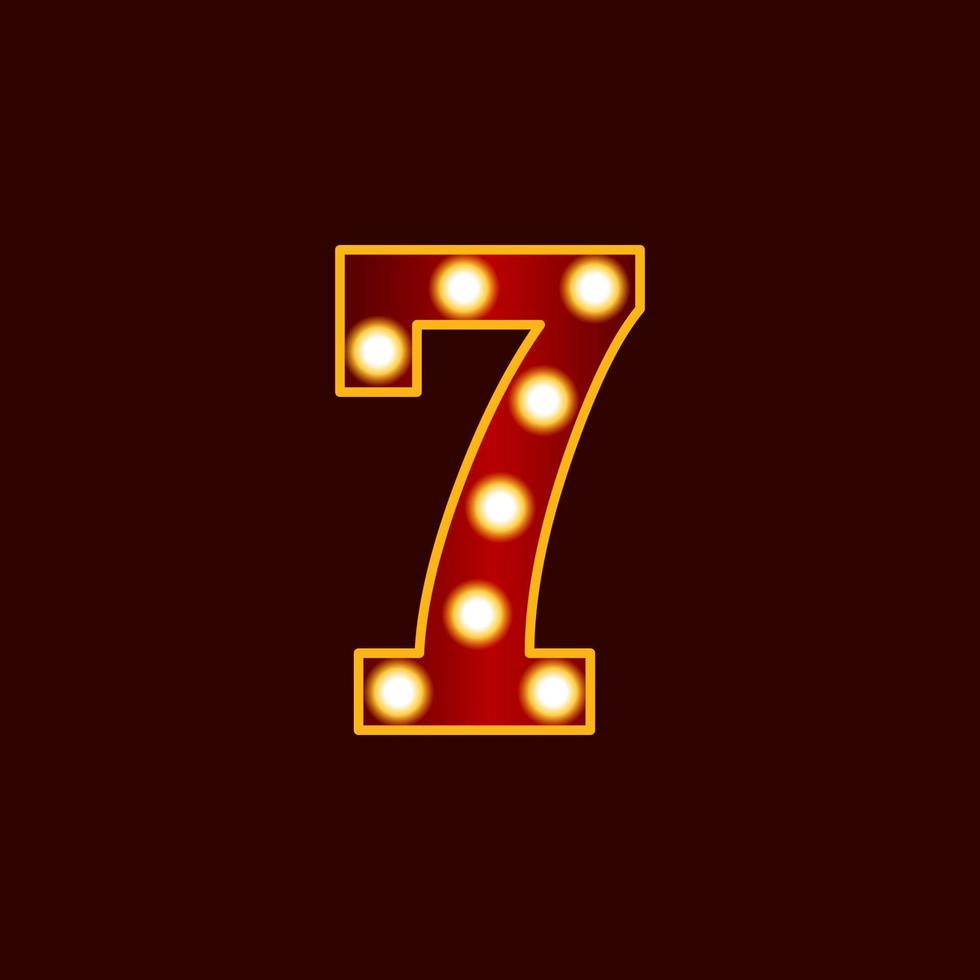 8 numero con lampadina vettore icona