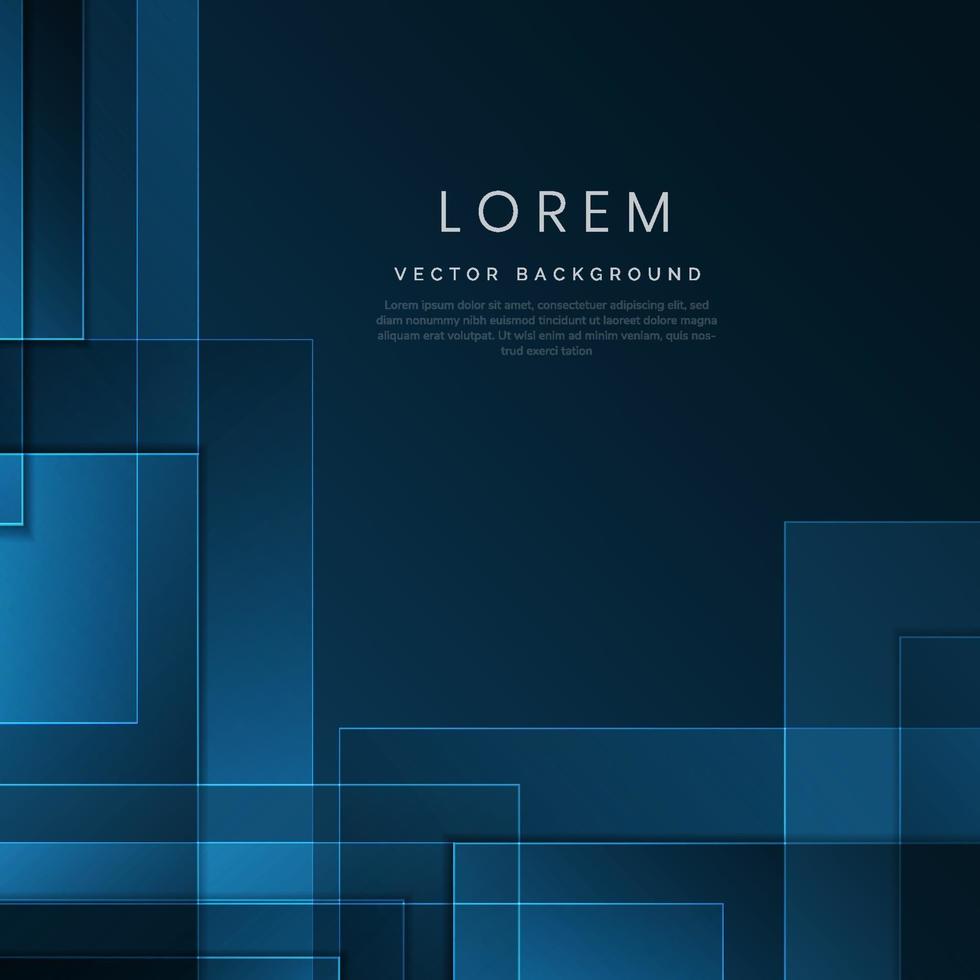 astratto geometrico blu moderno con spazio per il testo. vettore