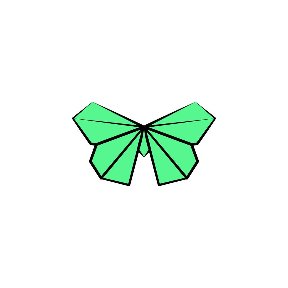farfalla colorato origami stile vettore icona