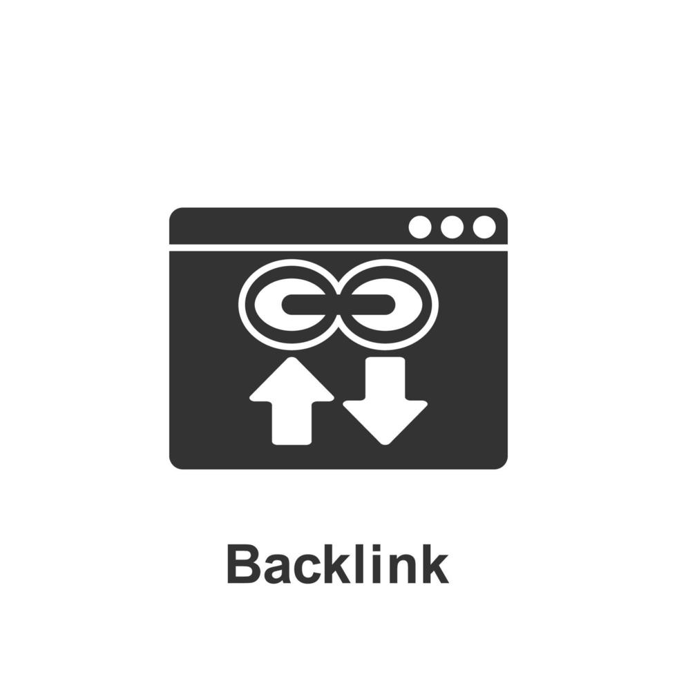 in linea marketing, backlink vettore icona