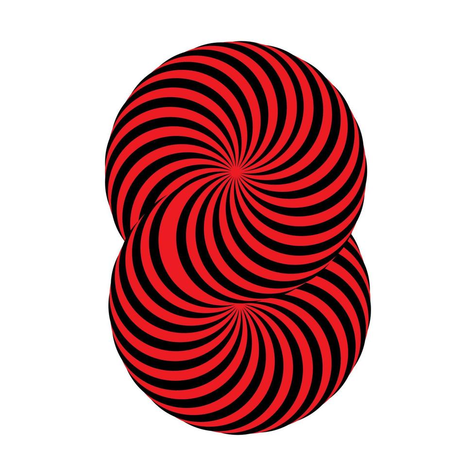 3d rosso e nero operazione arte infinito celtico logo icona vettore. astratto toro nodo simbolo. vettore