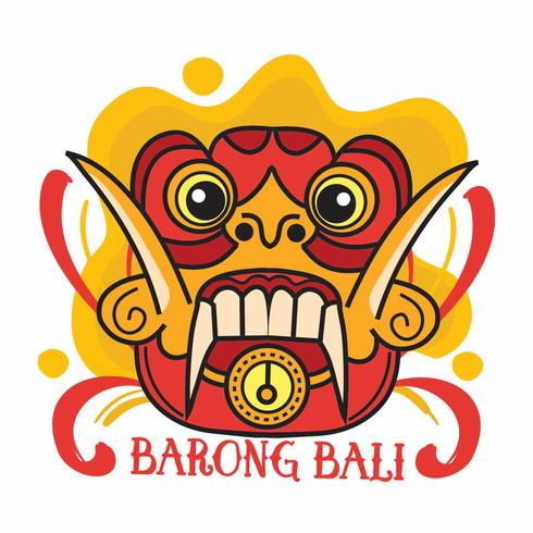 Maschera di Bali Barong vettore