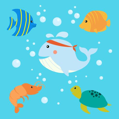 Illustrazione di vettore del pesce del fumetto