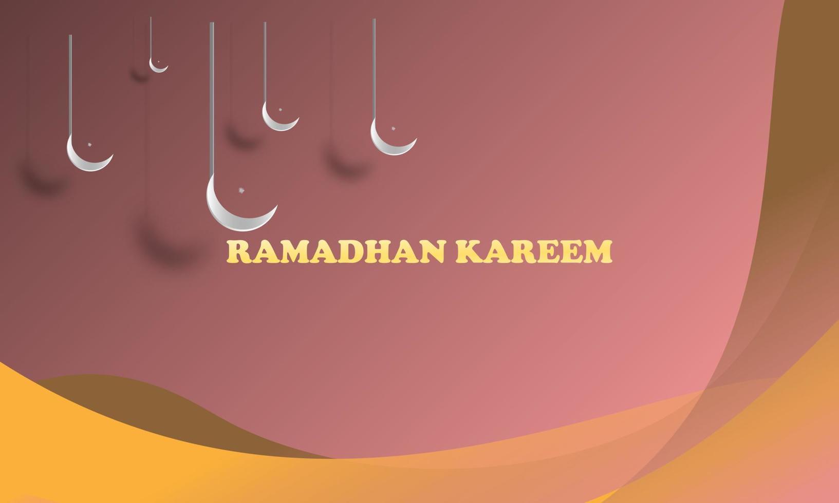astratto geometrico sfondo Ramadan tema con islamico ornamento mezzaluna rosa pastello colore elegante semplice attraente eps 10 vettore
