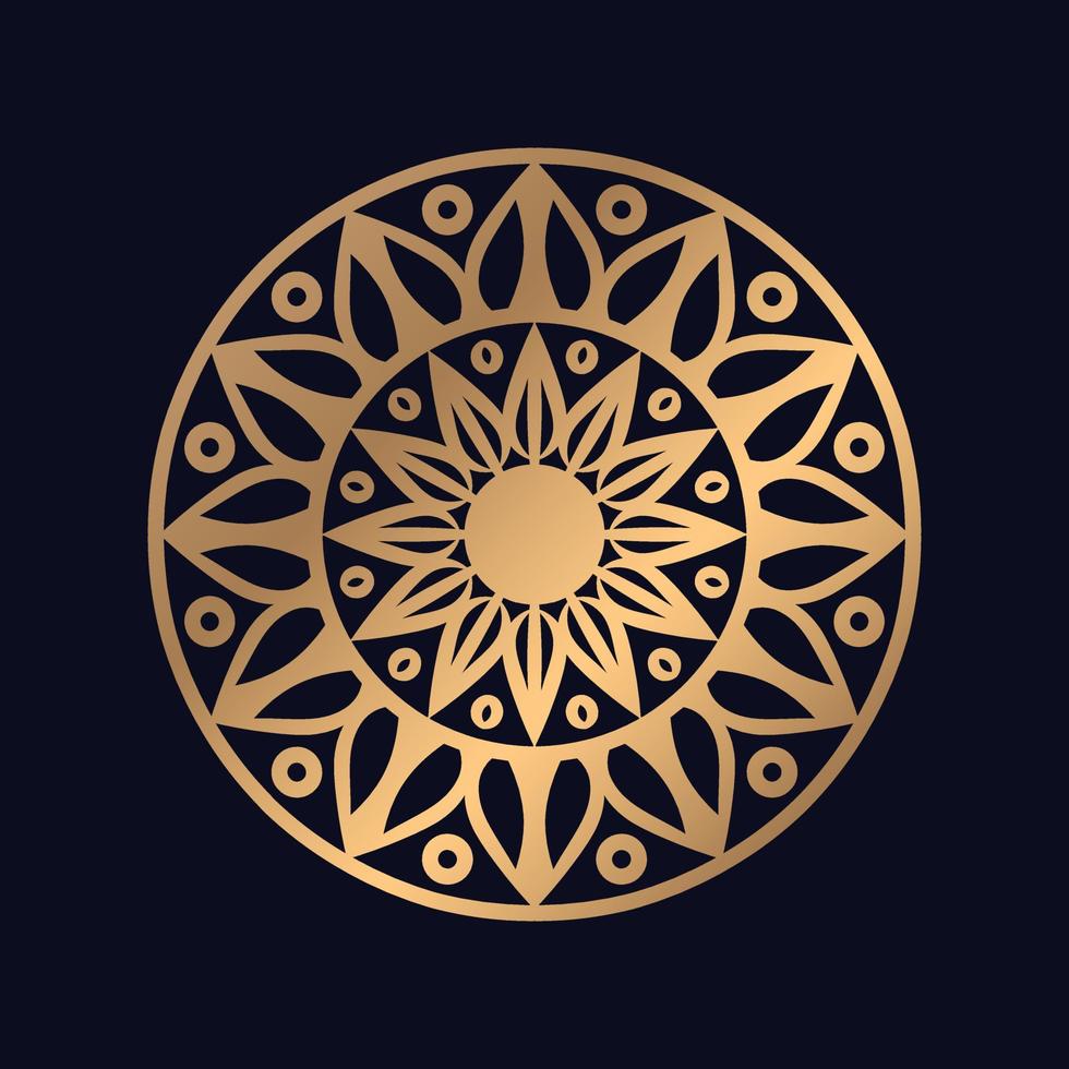 lusso mandala sfondo con d'oro arabesco modello Arabo islamico sfondo vettore