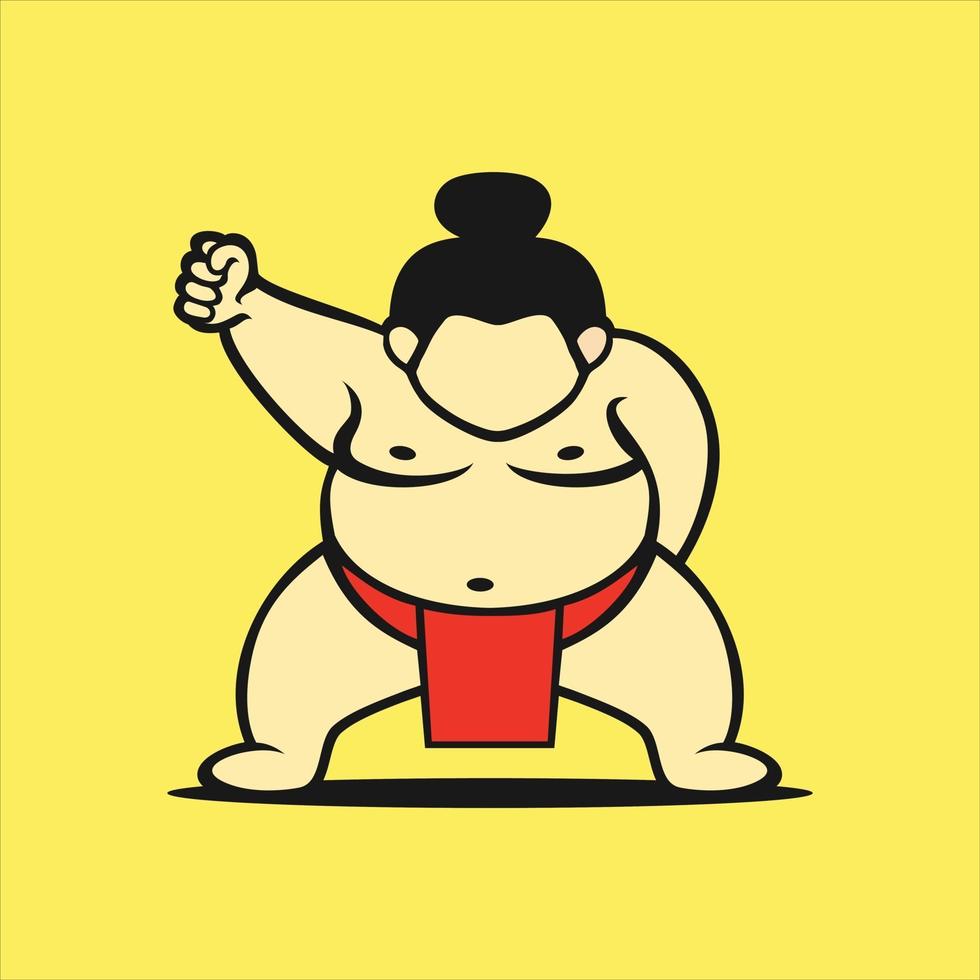 disegno vettoriale di sumo giapponese