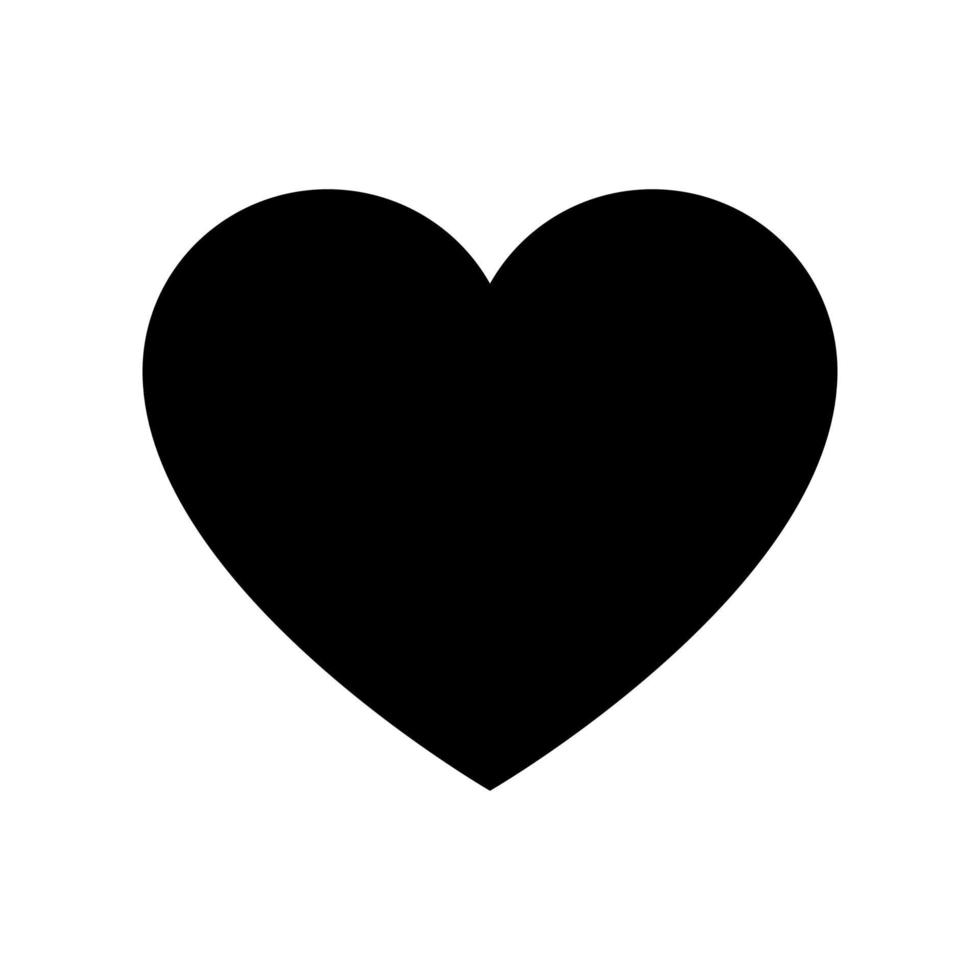 cuore icona vettore design elemento. amore simbolo, cartello. isolato nero su bianca sfondo. vettore illustrazione
