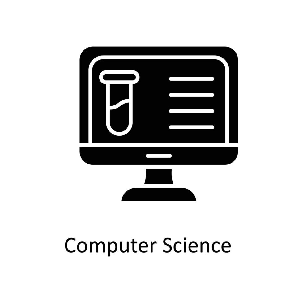 computer scienza vettore solido icone. semplice azione illustrazione azione