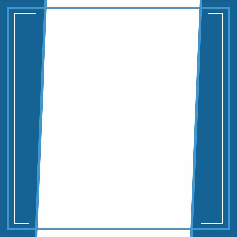 telaio o confine. blu e bianca sfondo colore con banda linea forma. adatto per sociale media inviare. vettore