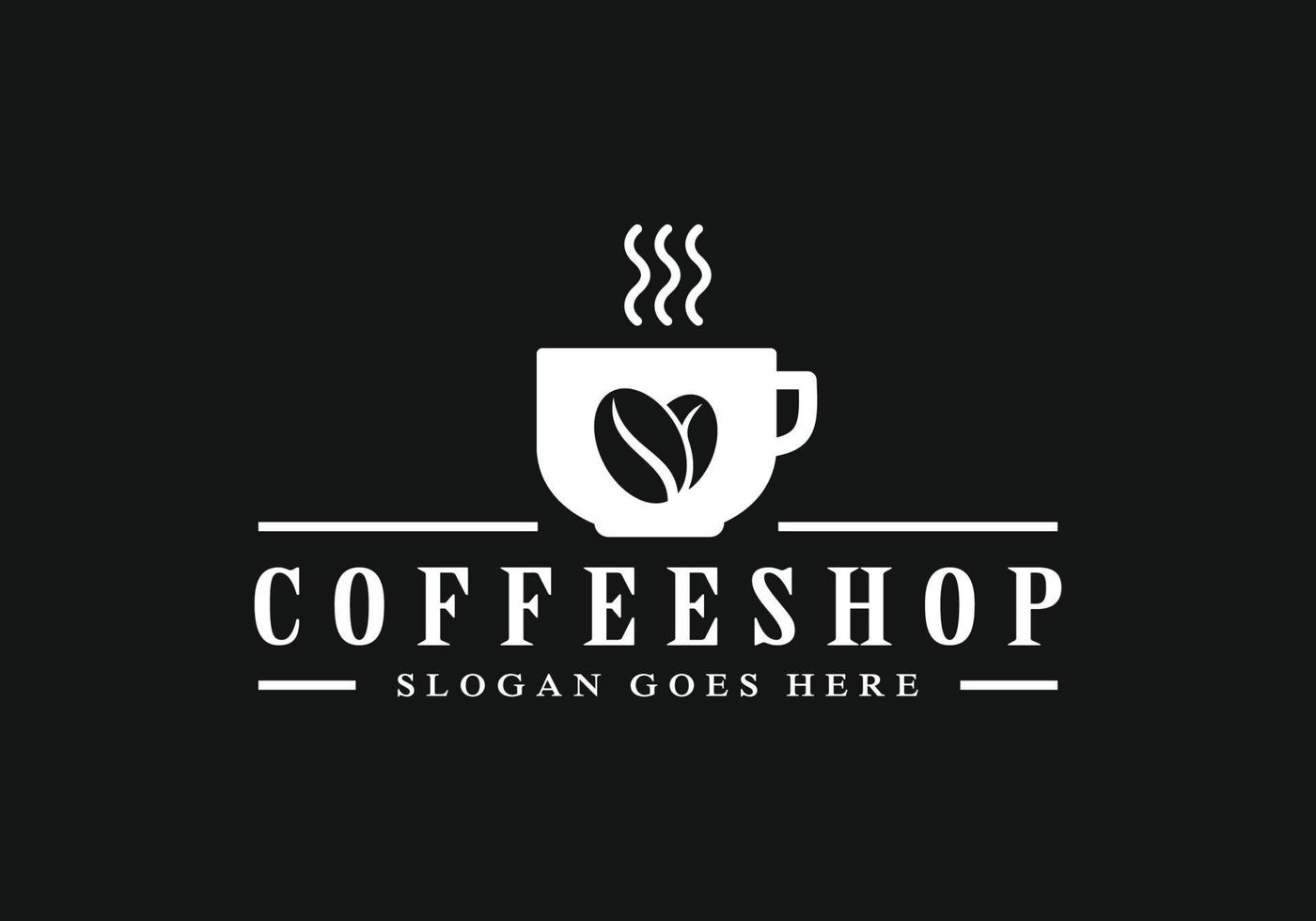 caffè negozio logo design illustrazione vettore