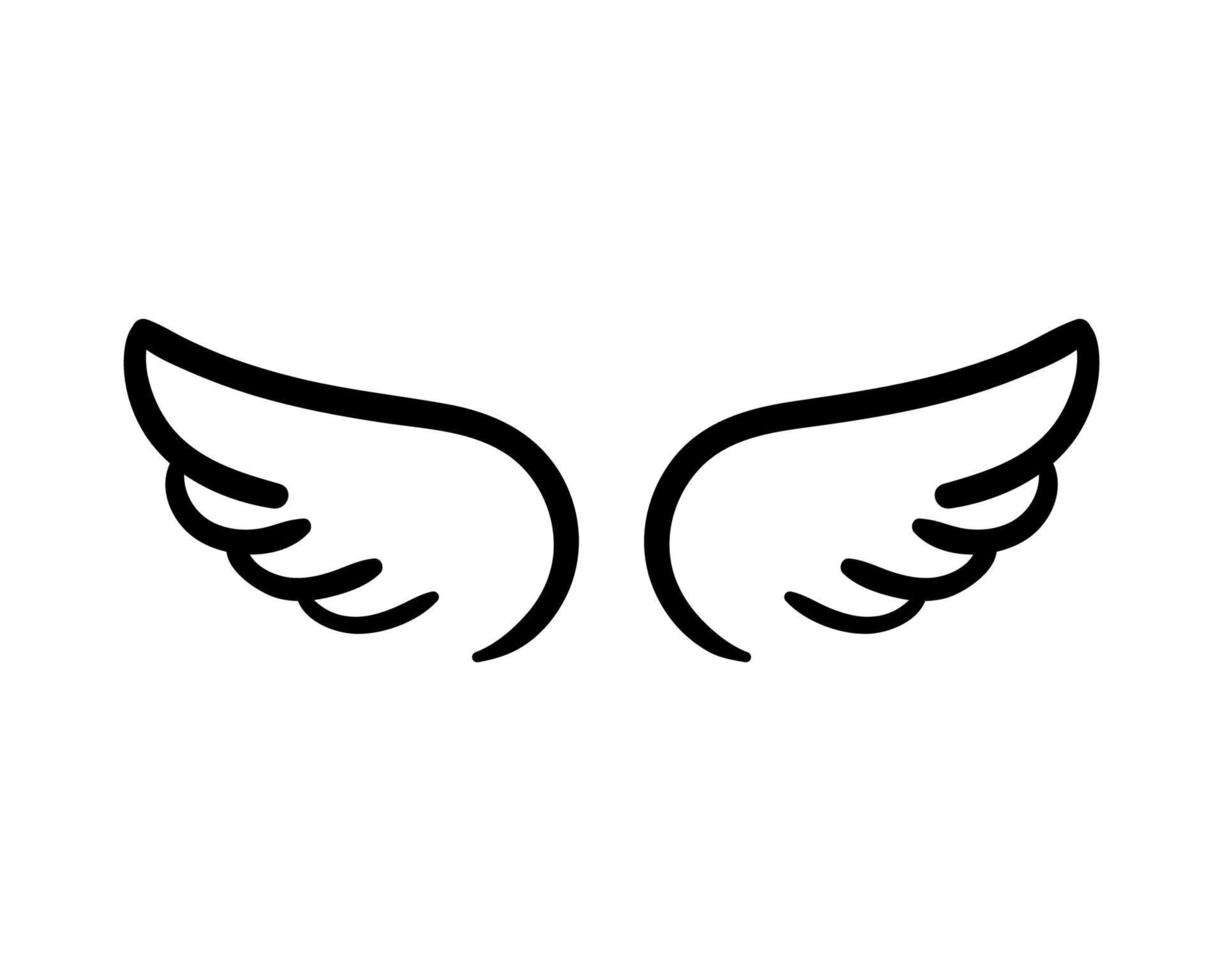 angelo Ali nel Paradiso falco piuma ala modello vettore