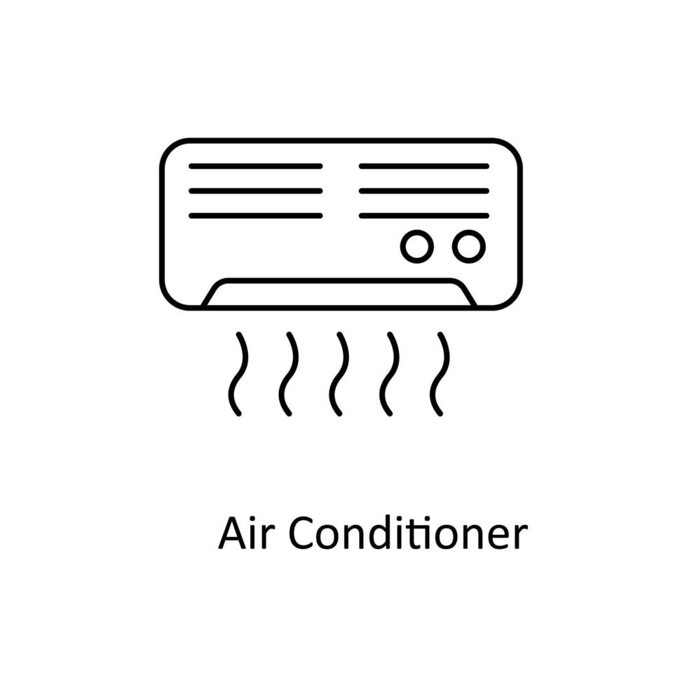 aria condizionatore vettore schema icone. semplice azione illustrazione azione
