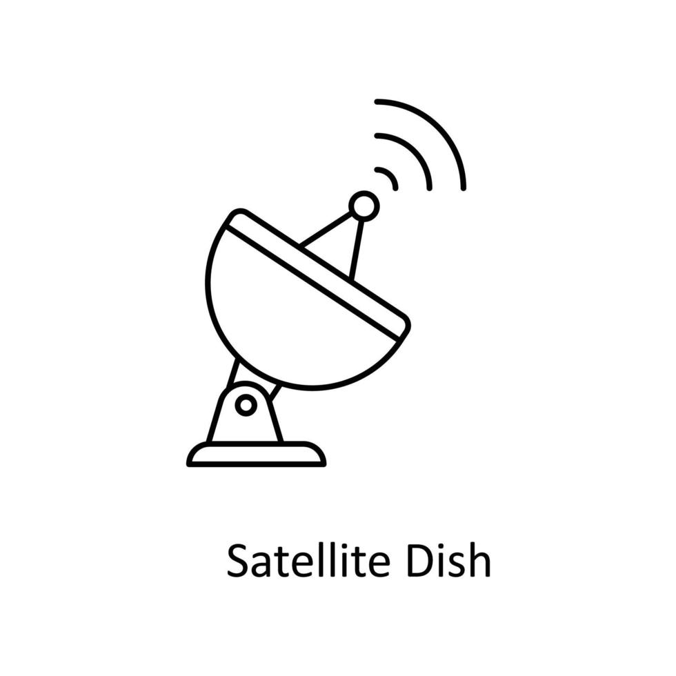 satellitare piatto vettore schema icone. semplice azione illustrazione azione