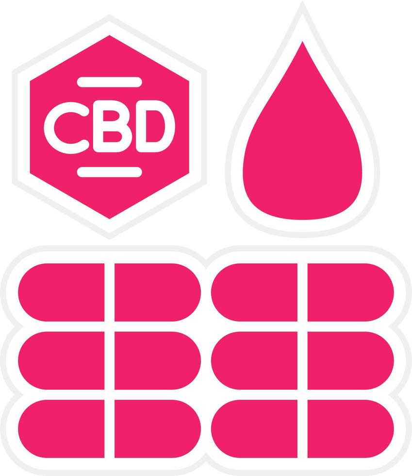 bio CBD per capsula vettore icona stile