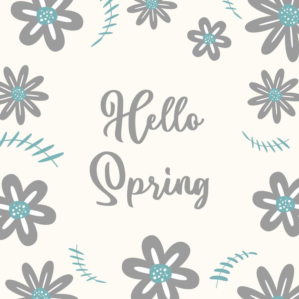 primavera sfondo con floreale decorazione, testo modificabile. modello per striscione, manifesto, sociale media, saluto carta. vettore