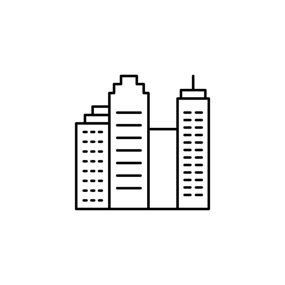 grattacieli isolato linea icona. esso può essere Usato per siti web, I negozi, striscioni, volantini. vettore