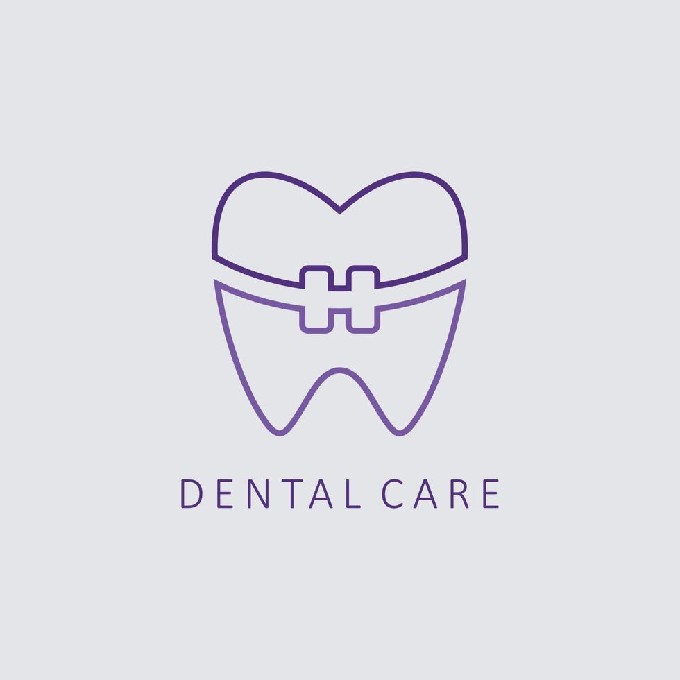 dentale clinica logo design dentista logo dente astratto lineare dentista stomatologia vettore