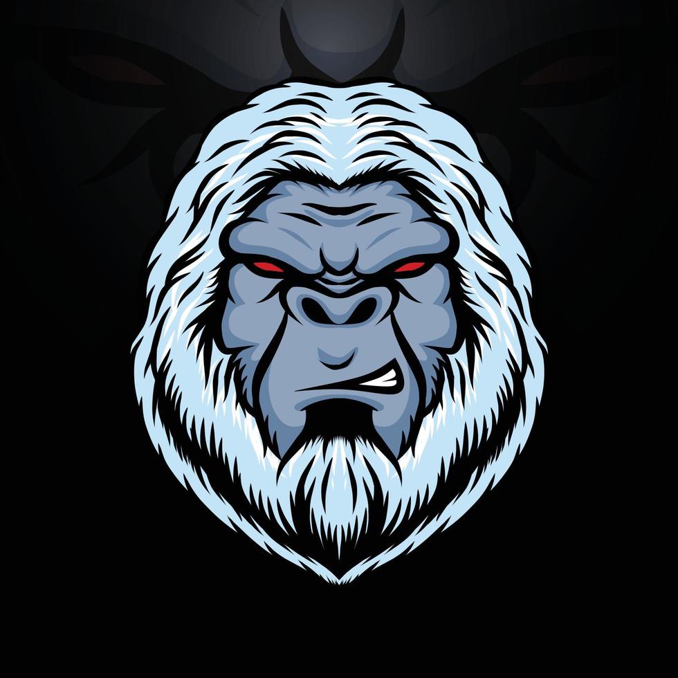 logo mascotte yeti vettore