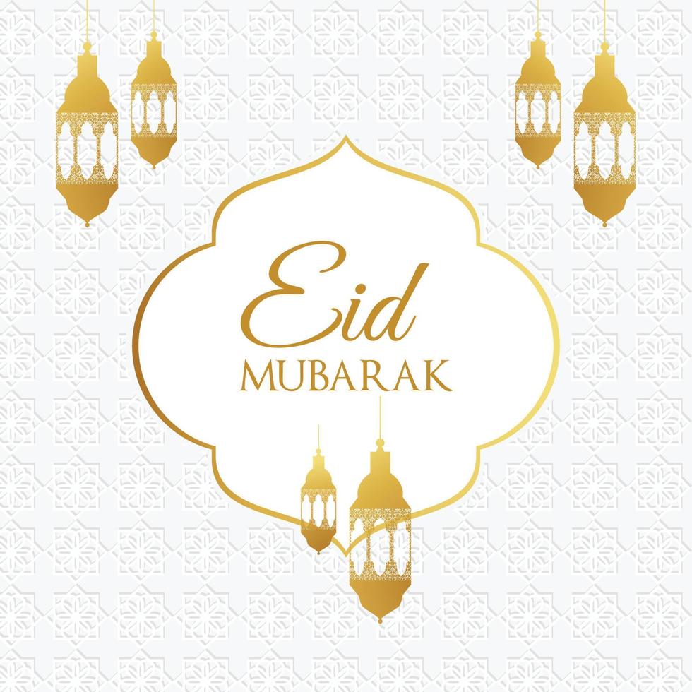 eid mubarak saluto design vettore