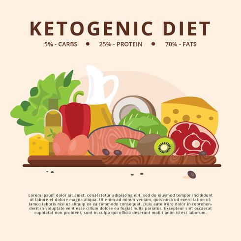 Illustratore di vettore di dieta chetogenica