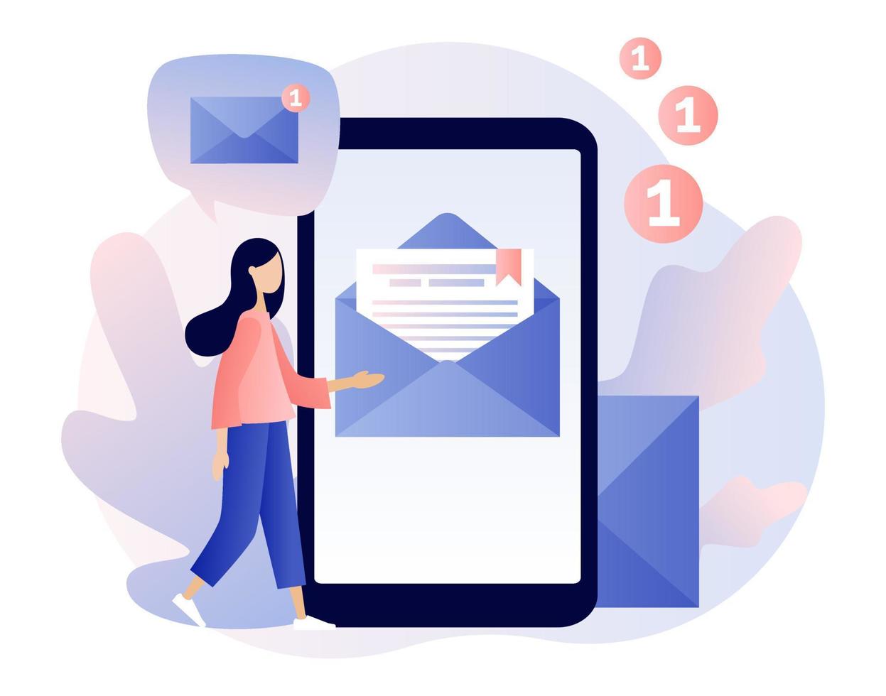 e-mail, e-mail servizio, e-mail marketing. moderno piatto cartone animato stile. vettore illustrazione