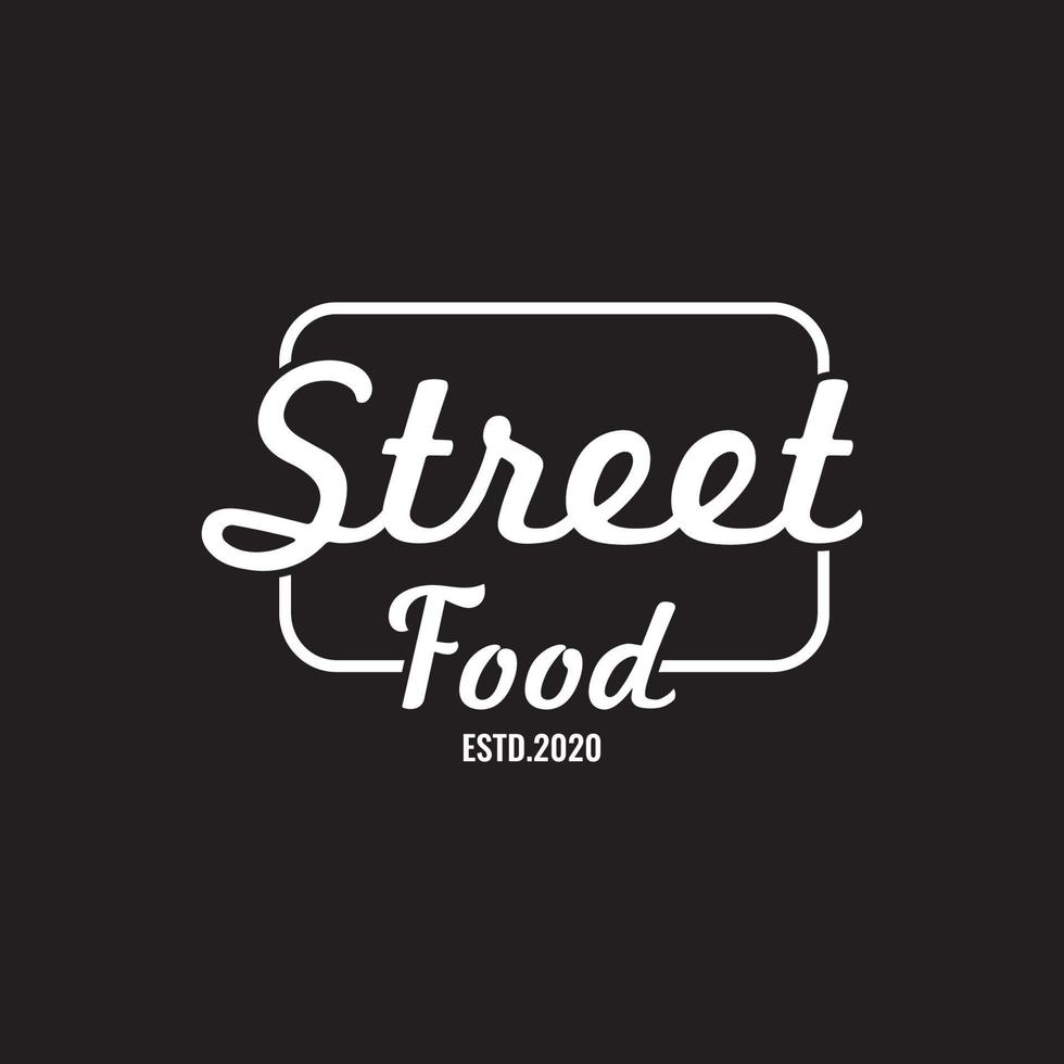 strada cibo grafia modello design isolato sfondo per ristorante, bar, sbarra. vettore