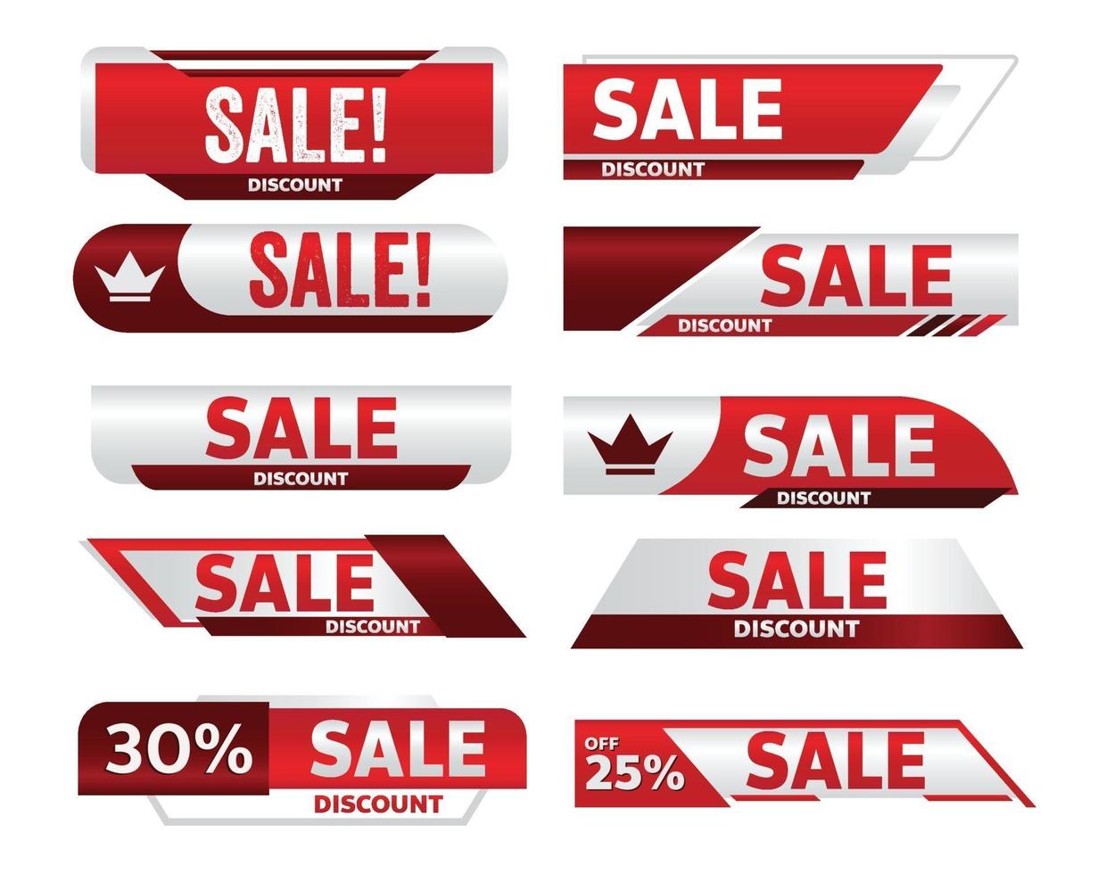 vendita banner rosso promozione tag design per il marketing vettore