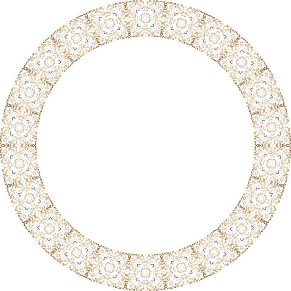 decorativo telaio con floreale modello. elegante elemento per design nel orientale stile, posto per testo. floreale confine. pizzo illustrazione per inviti e saluto carte. vettore